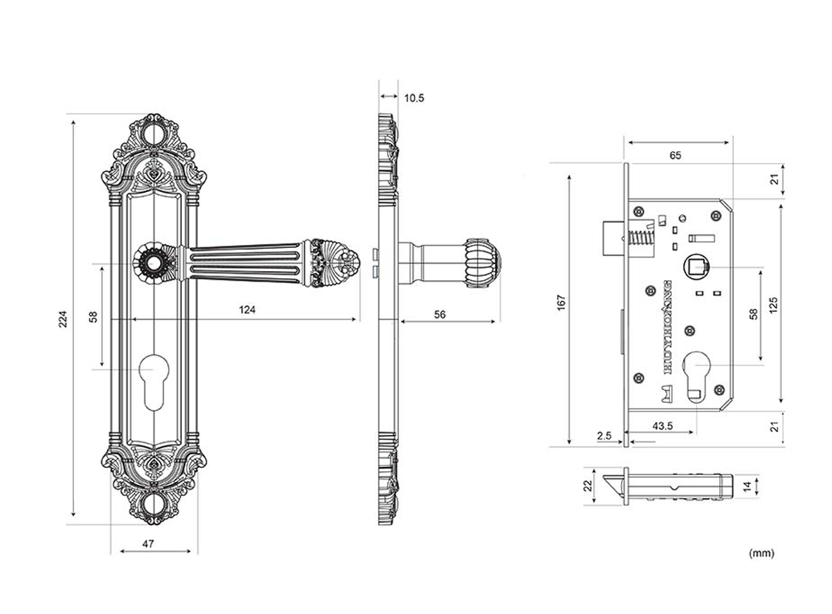 Khóa tay nắm Huy Hoàng TNHCR5826-SS