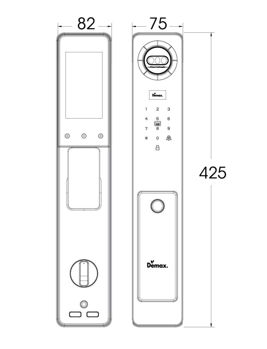 Khóa thông minh Demax EL 915 GS CNC VIDEO CALL REMOTE WIFI
