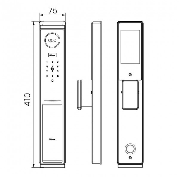 Khóa cửa thông minh Demax EL-C910BN CNC FACE ID REMOTE WIFI