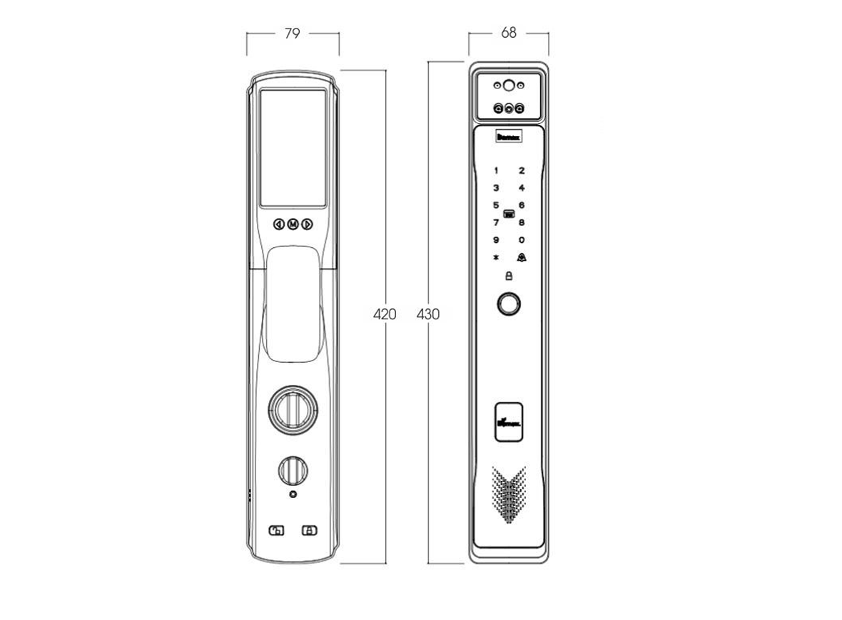 Khóa cửa nhận diện khuôn mặt Demax EL918 MG FACE ID VIDEO CALL REMOTE