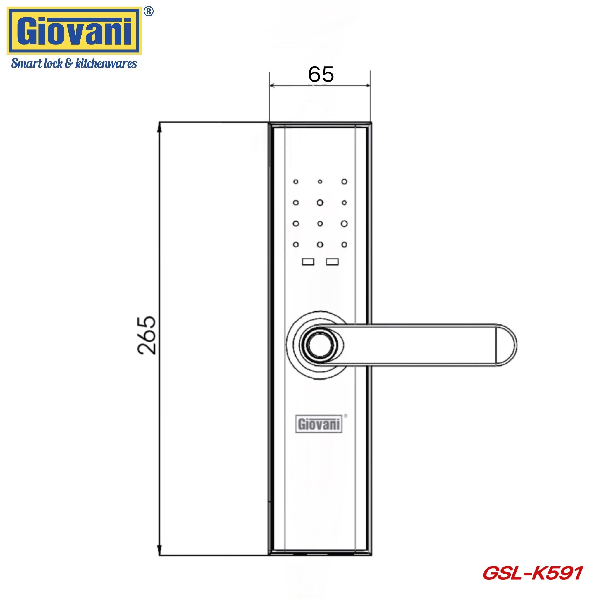 KHÓA THÔNG MINH GIOVANI GSL-K591C