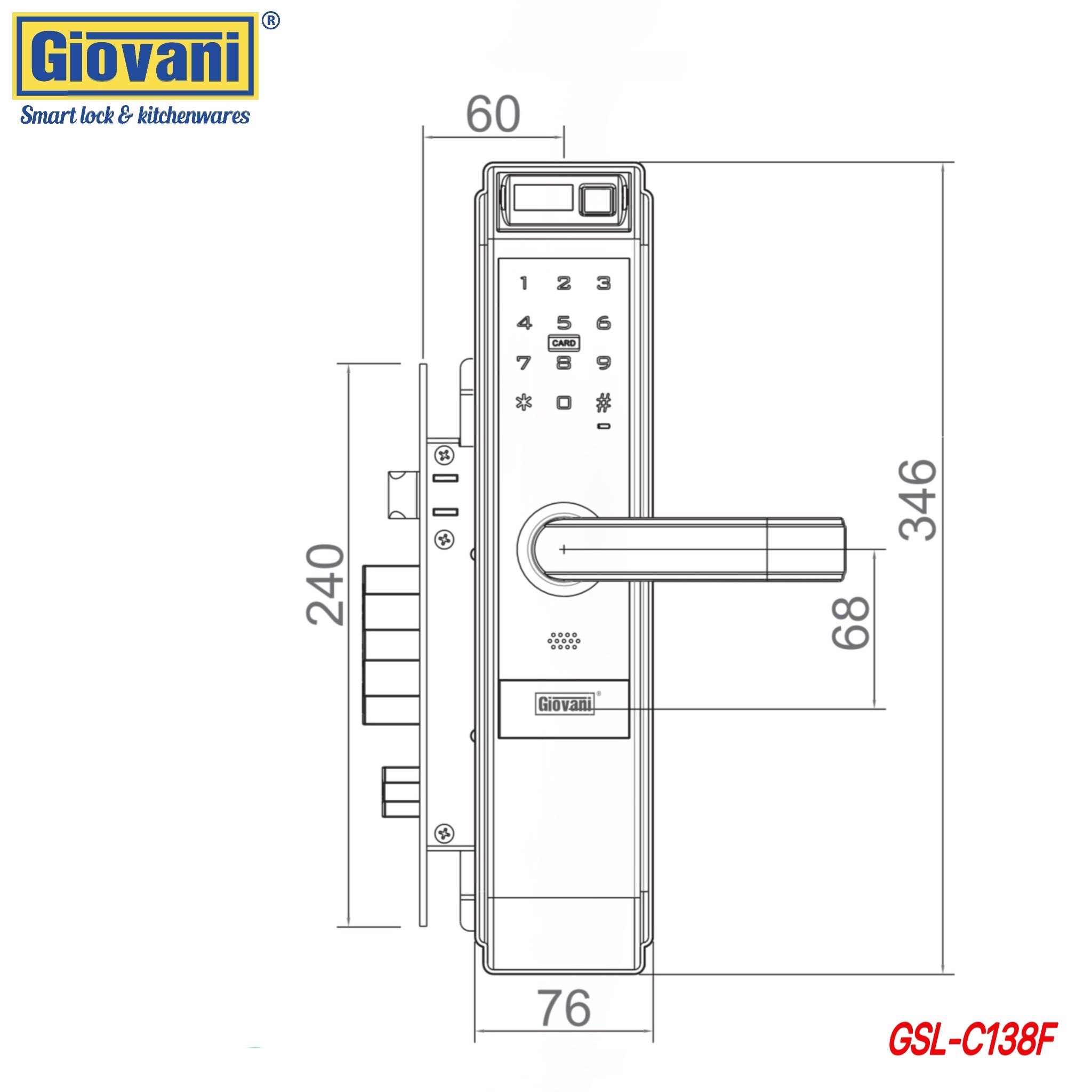 Khóa vân tay Giovani GSL – C138FR