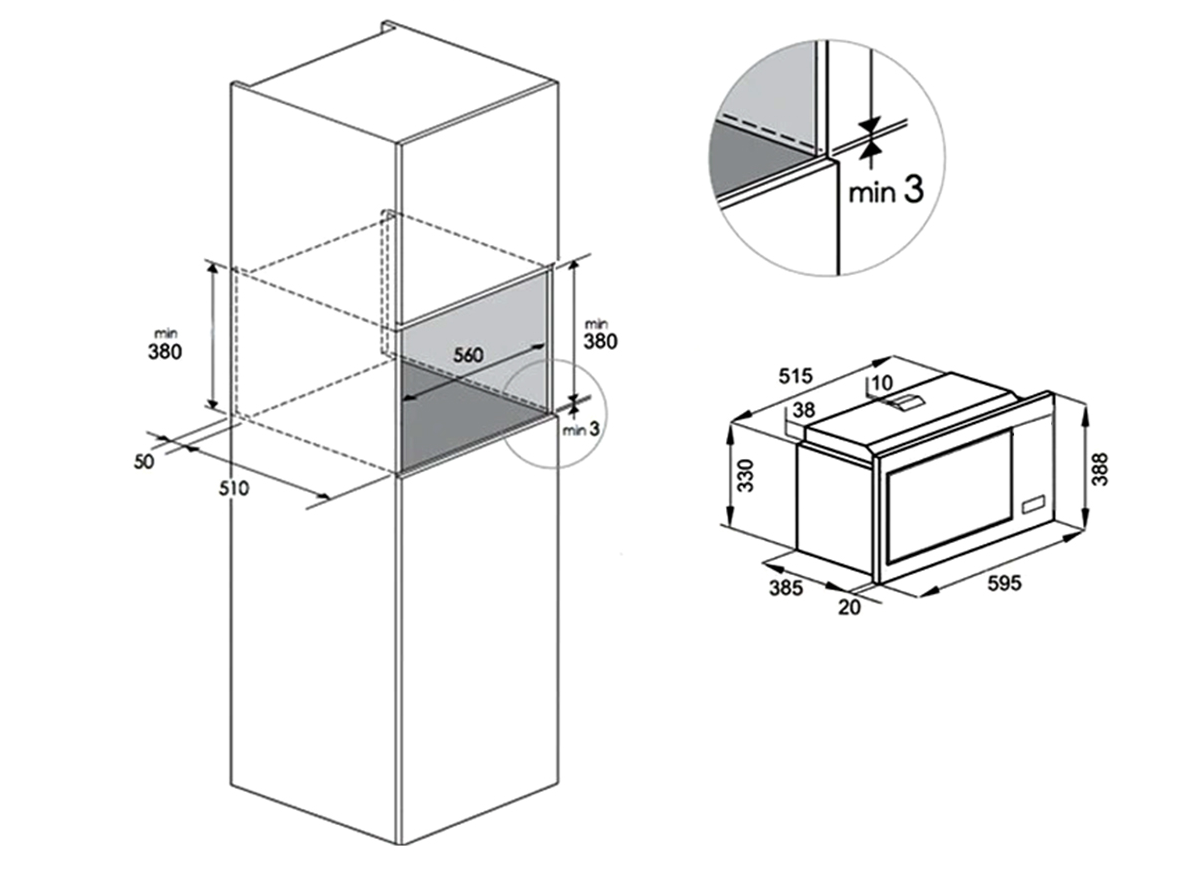 Lò vi sóng có nướng Chefs EH MW801B (hàng bày mẫu)