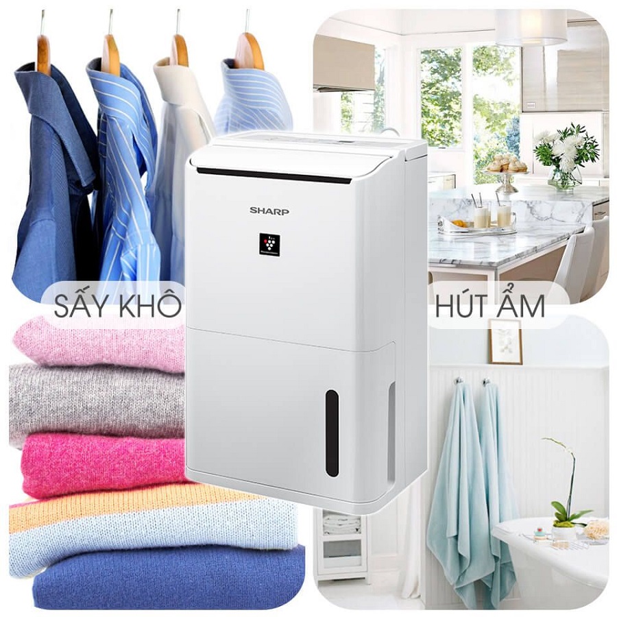 Máy lọc không khí và hút ẩm Sharp DW-D20A-W