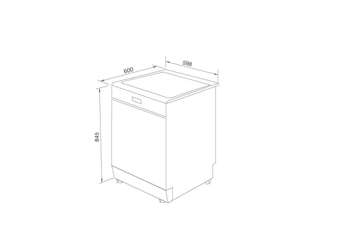 Máy Rửa Chén Malloca WQP12-7635BS