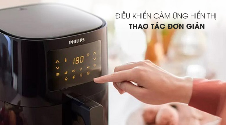 Bảng điều khiển cảm ứng - Nồi chiên không dầu Philips HD9252/90 2.4 lít Bảng điều khiển cảm ứng - Nồi chiên không dầu Philips HD9252/90 2.4 lít